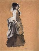 Edgar Degas Young Woman Street Costume oil